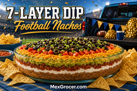 Football Nachos & Seven-Layer Dip: The Ultimate Mexican Party Platter