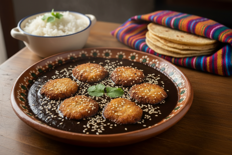 Shrimp Patties with Mole Doña Maria®