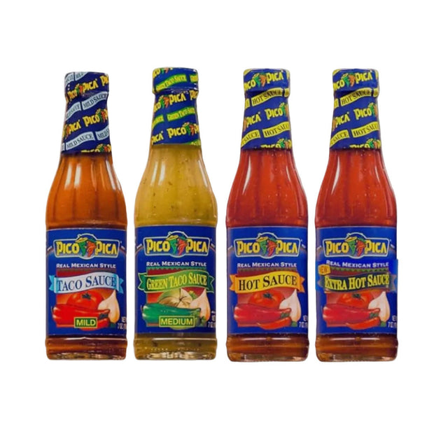 Pico Pica Hot Sauce Variety 4-Pack - 7oz - MexGrocer.com