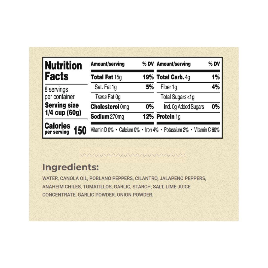 Juanita's Foods Tres Chiles Cremosa Mild Multi-Use Cooking Sauce – 16 oz