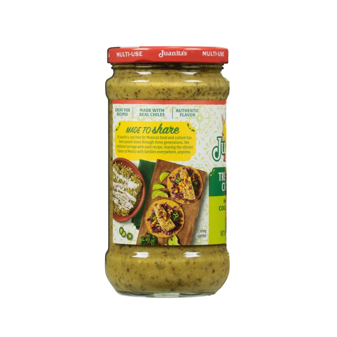 Juanita's Foods Tres Chiles Cremosa Mild Multi-Use Cooking Sauce – 16 oz