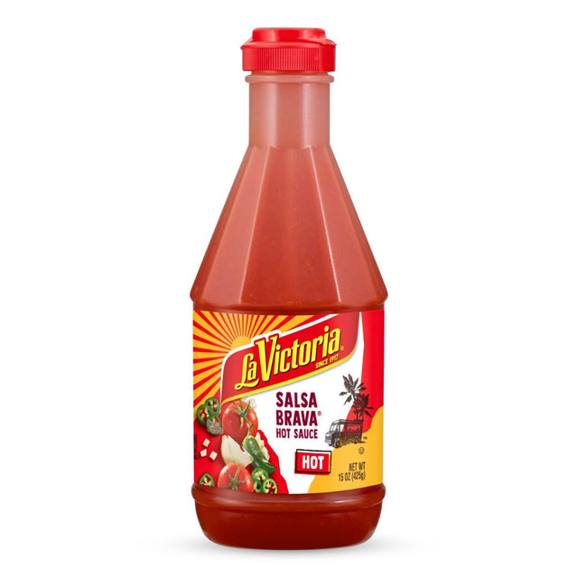 La Victoria Salsa Brava (Squeeze Bottle) - Taco Sauce - Hot - 15 oz