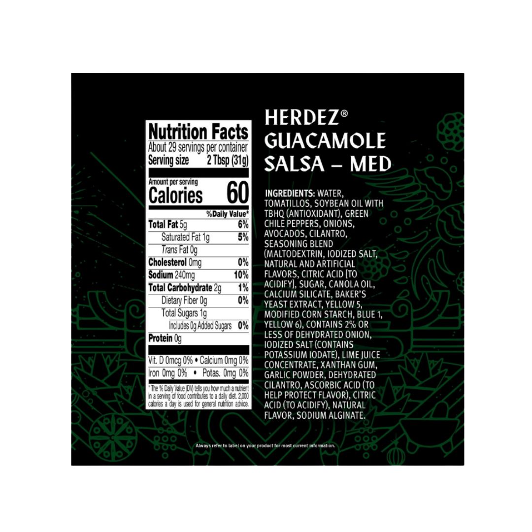 Herdez Guacamole Salsa Medium – 32 oz Jug (Foodservice Size) - MexGrocer.com