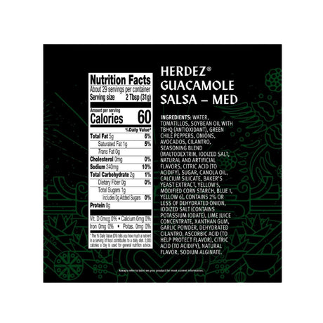 Herdez Guacamole Salsa Medium – 32 oz Jug (Foodservice Size)