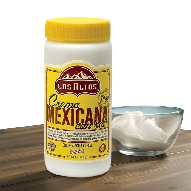 Los Altos Crema Mexicana with Salt - 15 oz