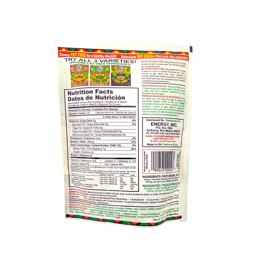 Mexicali Rose Instant Fat Free Refried Beans – Frijoles Refritos 6 oz