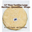 12" Flour Tortillas for Burritos, Quesadillas, Wraps by Romero's - 12 ct