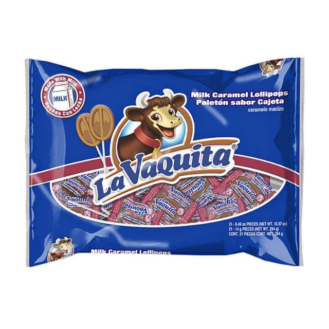La Vaquita Milk Caramel Lollipops by Canel's - 21 ct