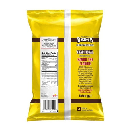 Baken-ets Traditional Fried Pork Skins / Chicharrones 4 oz