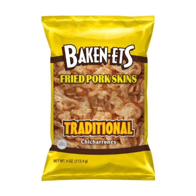 Baken-ets Traditional Fried Pork Skins / Chicharrones - 4 oz