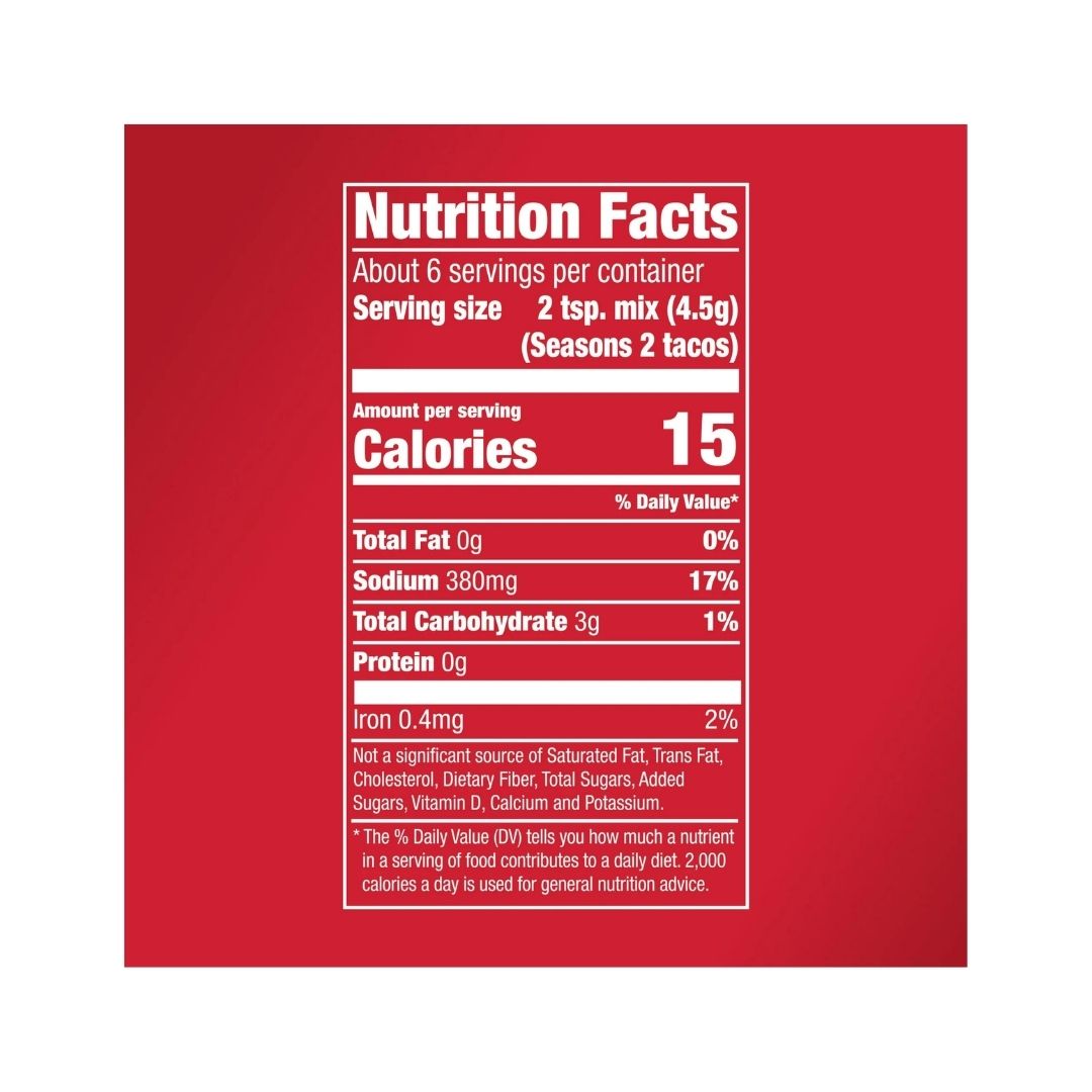 Original Taco Seasoning Mix by McCormick - 1 oz