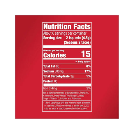 Original Taco Seasoning Mix by McCormick - 1 oz