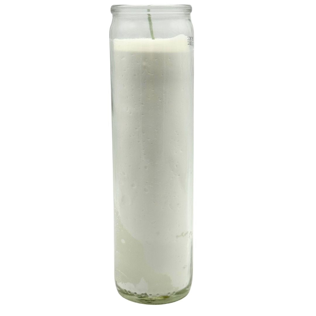 White Candle - Veladora Blanca 8"