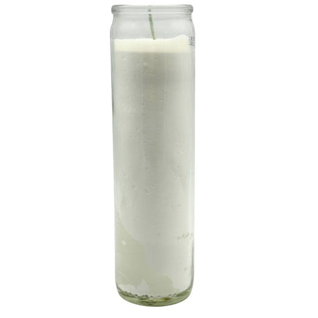 White Candle - Veladora Blanca 8"