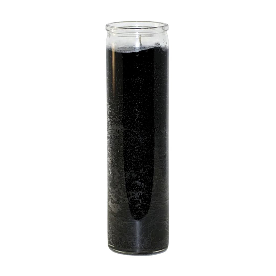 Solid Black 8" Candle