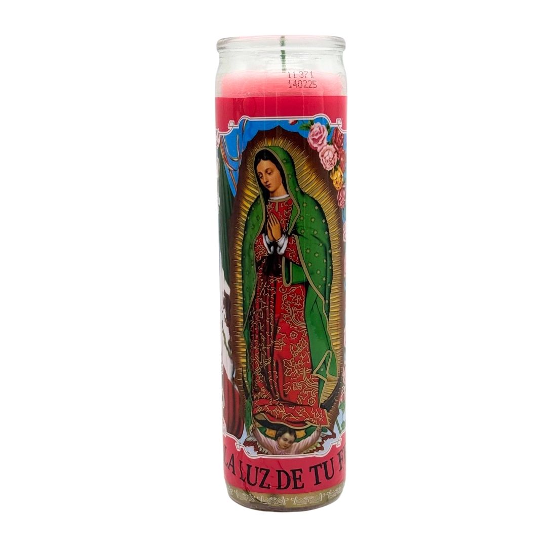 Our Lady of Guadalupe Sented Pink - 8" Candle