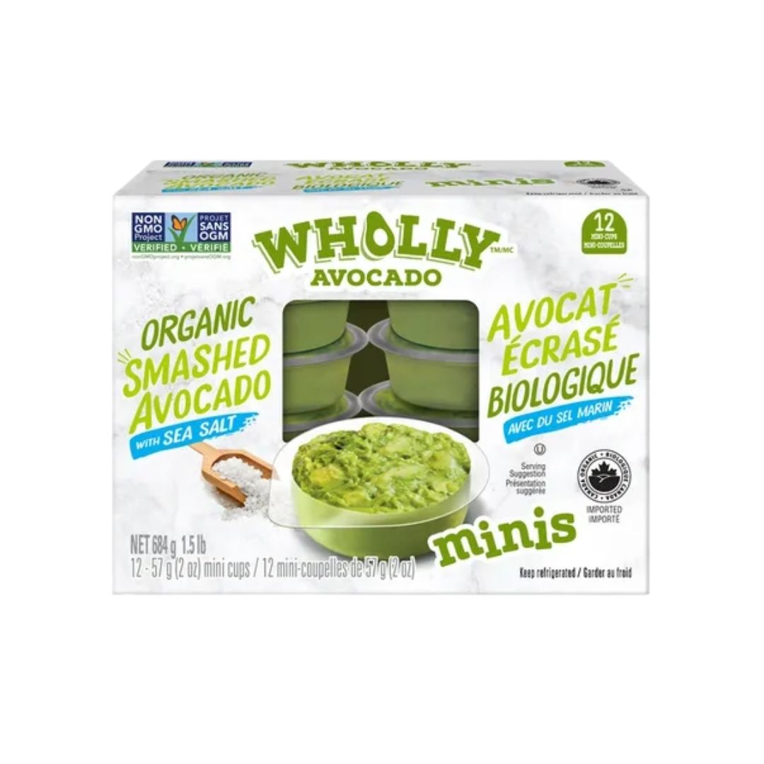 Wholly Avocado - Organic Smashed Avocado Sea Salt 2 oz - 16 ct