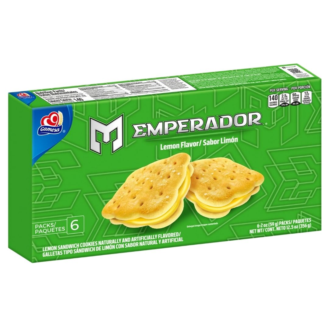Gamesa - Emperador Piruetas Cookies Lime - Sabor Limon - 14.8 oz