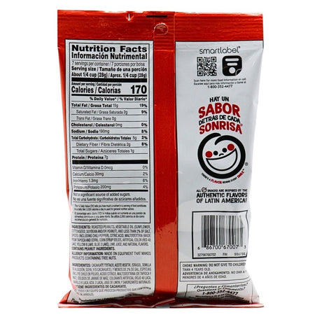 Sabritas Chile and Lime Peanuts - Cacahuates - 7 oz