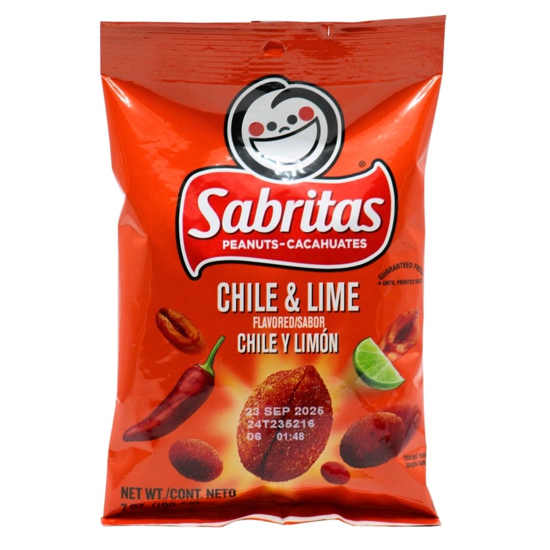 Sabritas Chile and Lime Peanuts - Cacahuates - 7 oz