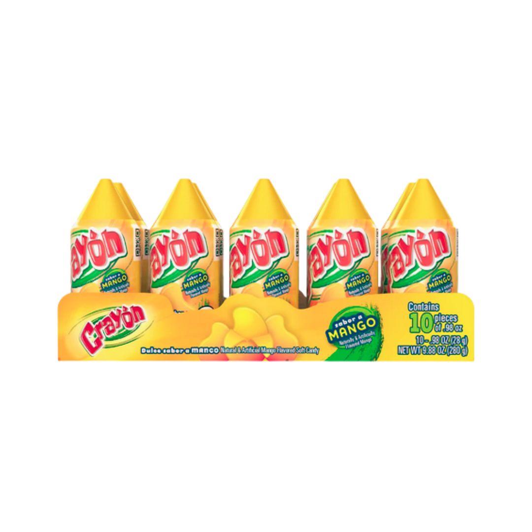 Lorena Crayon Mango Candy Sticks – Mexican Mango Candy 10 ct