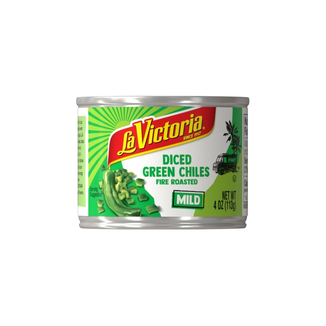 La Victoria Diced Green Chiles Fire Roasted - Mild - 4 oz