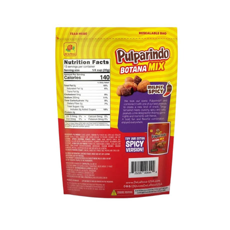 Pulparindo Botana Mix with Pulparindo Bites – Mildly Spicy Peanut Snack 14.1 oz