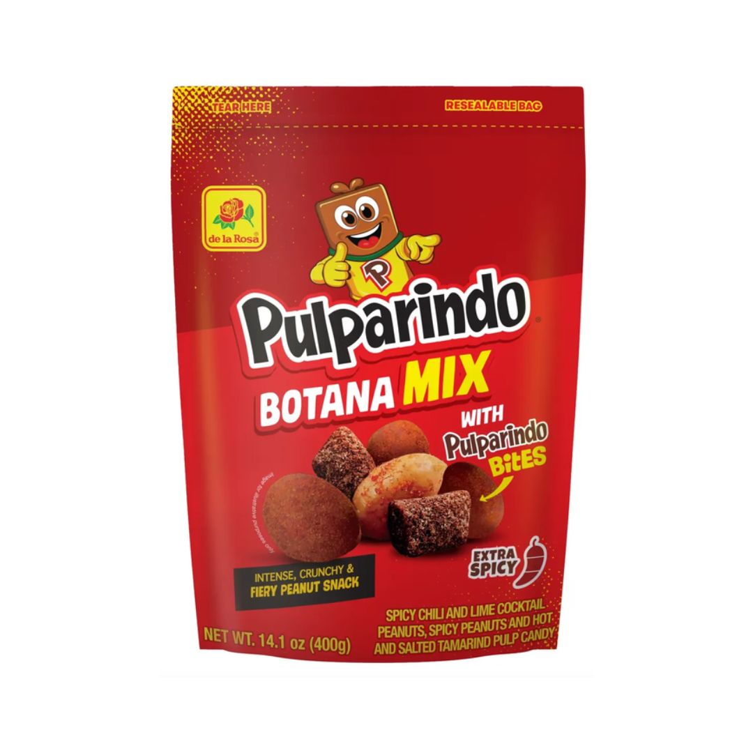 Pulparindo Botana Mix with Pulparindo Bites – Extra Spicy Peanut Snack 14.1 oz