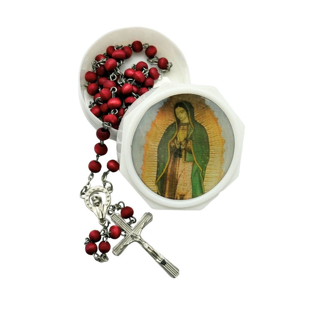 Our Lady of Guadalupe Rosary Rose Scented with box - 1 unit