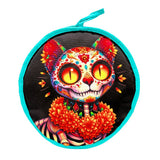 Tortilla Warmer - Day of the Dead Multi Colors (CAT) - MexGrocer.com