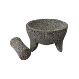 La Mexicana Molcajete de Piedra Volcánica – Mortero y mortero de piedra de lava (5.5"–6")