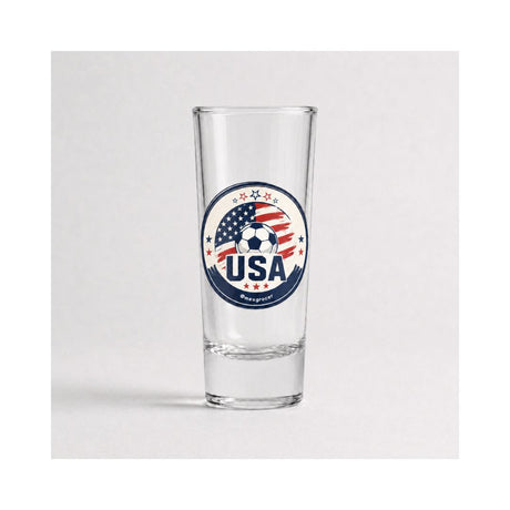 Vaso de Tequila Copa del Mundo – Diseño de Fútbol de México y EE. UU. - 2 oz