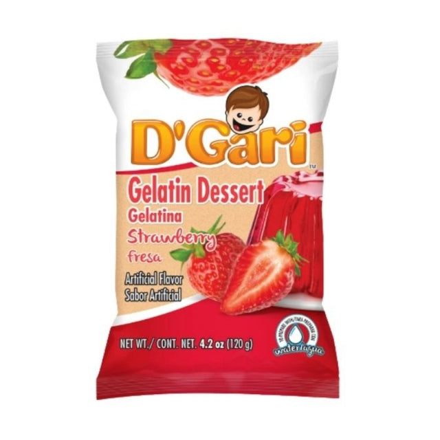 D'GARI Strawberry (Fresa) w/water Gelatin - 4.2 oz