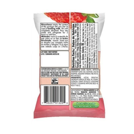 D'GARI Strawberry (Fresa) w/milk Gelatin 4.2 oz
