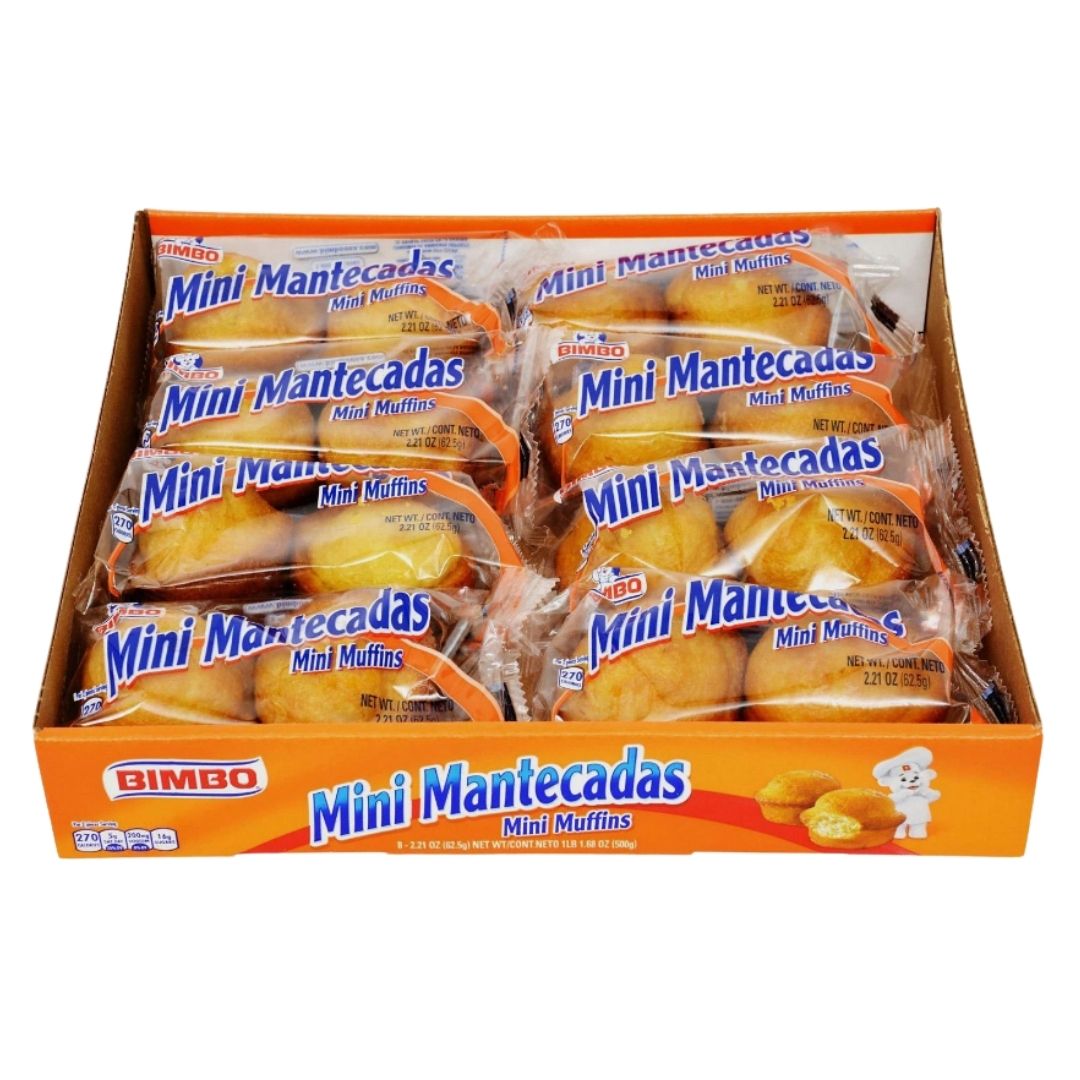 Bimbo Mini Mantecadas Mini Muffins - 8 Twin Packs - 1 lb 1.64 oz