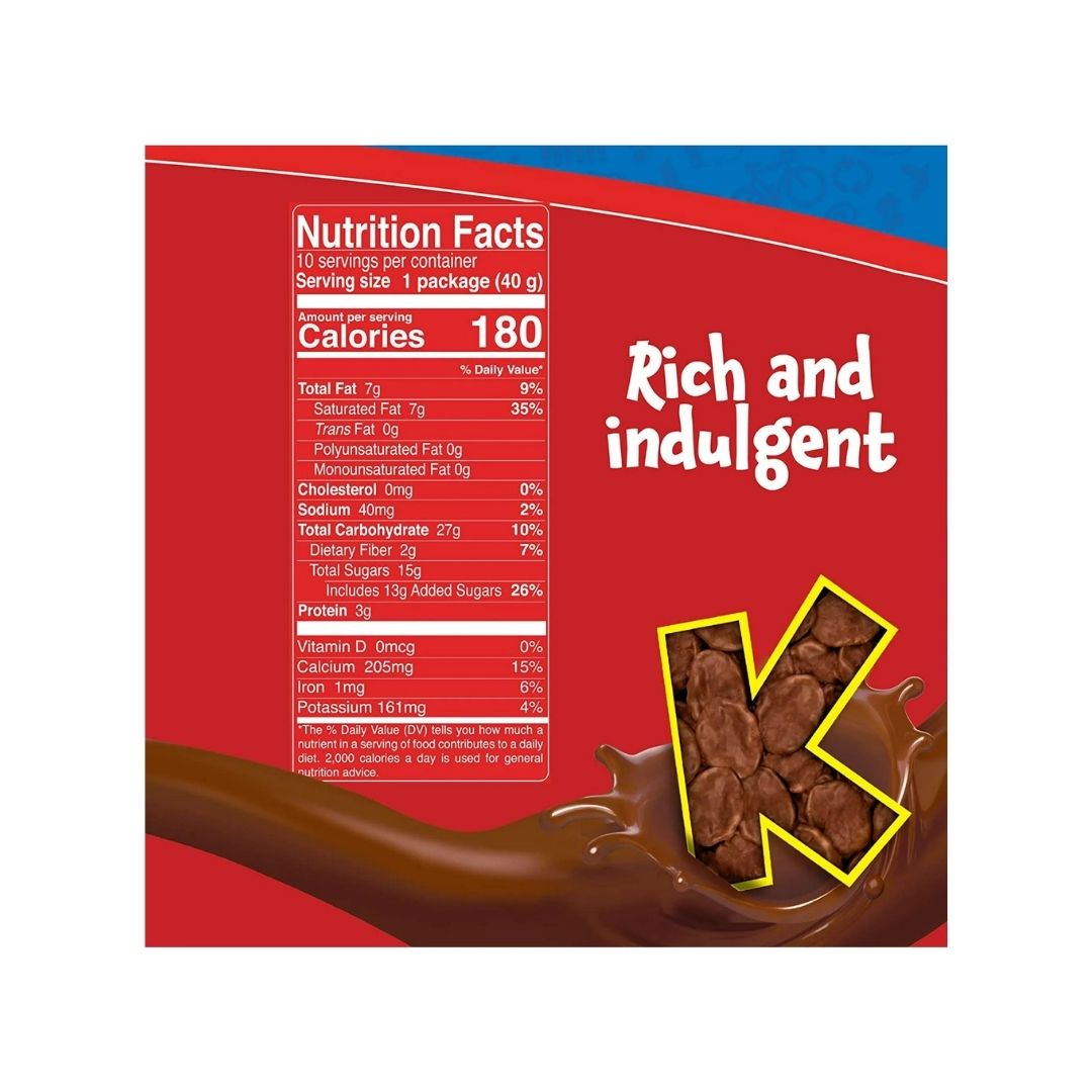 Ricolino Kranky, snack de hojuelas de maíz cubiertas de chocolate, 1.41 oz - 10 unidades