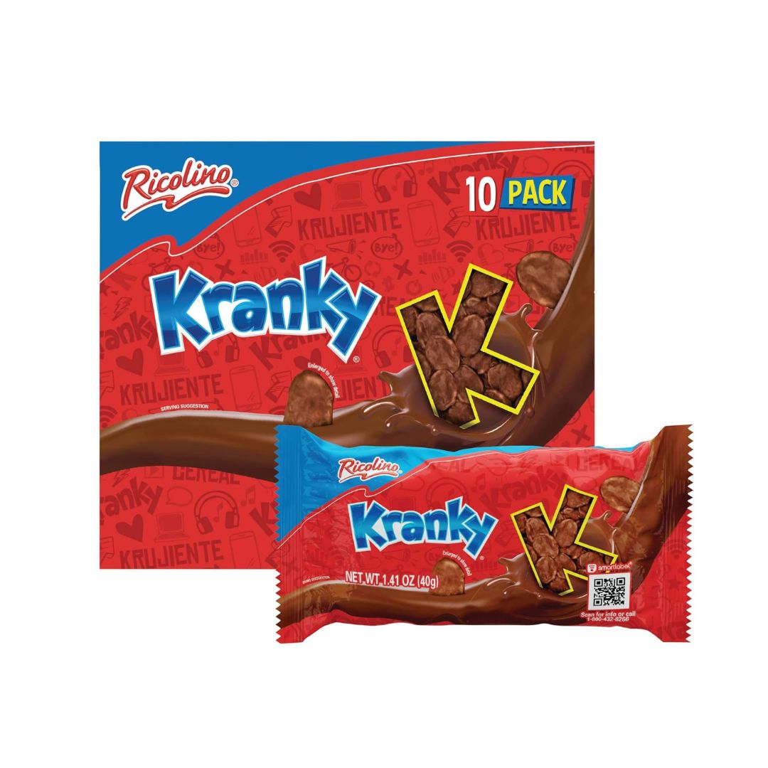 Ricolino Kranky Chocolate Coated Corn Flakes Snack 1.41 oz - 10 ct