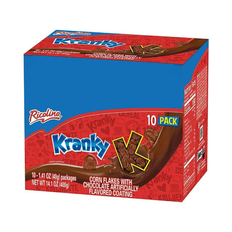 Ricolino Kranky Chocolate Coated Corn Flakes Snack 1.41 oz - 10 ct