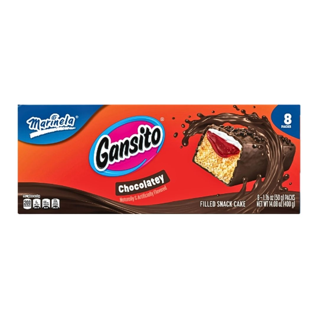 Gansito Marinela Pastelitos - Snack Cakes - 8 Gansitos - 14.1 oz