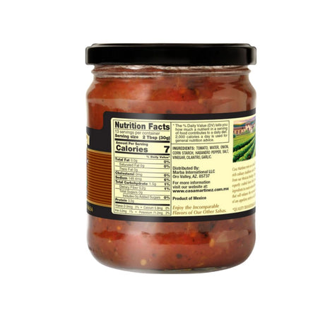 Casa Martinez Gourmet Fire Roasted Habanero Salsa – Hot Mexican Salsa 16 oz