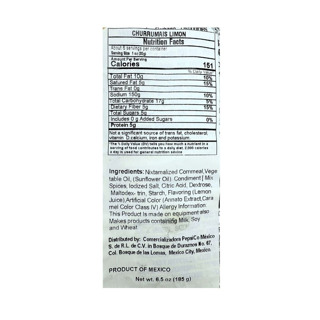 Churrumais Chili & Lime Corn Sticks 6.5 oz