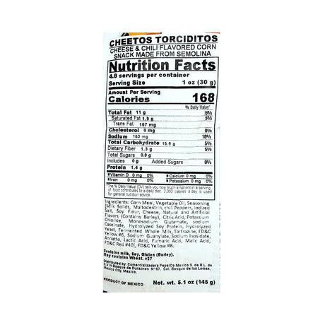 Cheetos Twisted Cheese & Chili Corn Snack 5.1 oz