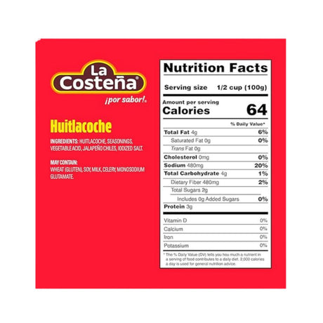 La Costeña Huitlacoche Traditional Mexican Corn Truffle  – 13.4 oz