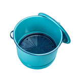 Cinsa 34-Quart Enamel Tamale Steamer Pot with Lid & Trivet