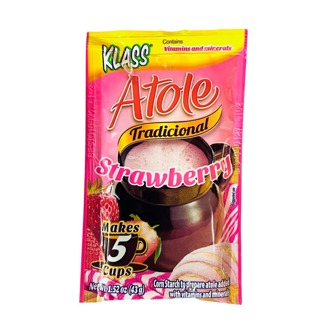 Klass strawberry atole mix from MexGrocer