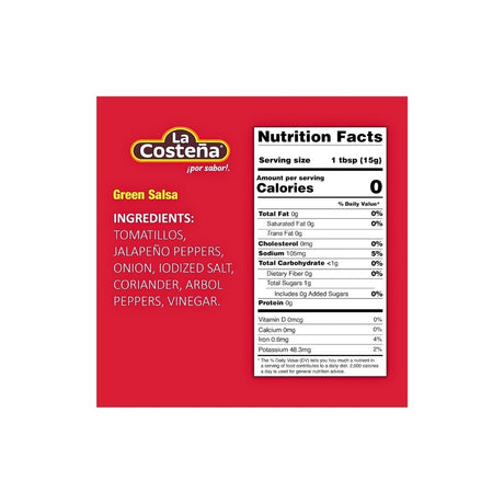 La Costena Salsa Verde Green Mexican Sauce 7 oz