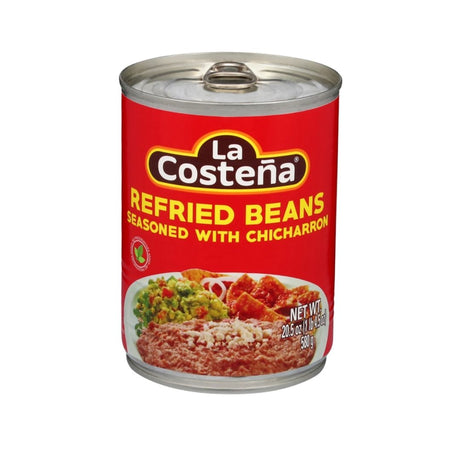 La Costena Refried Beans with Chicharron - 20.5 oz