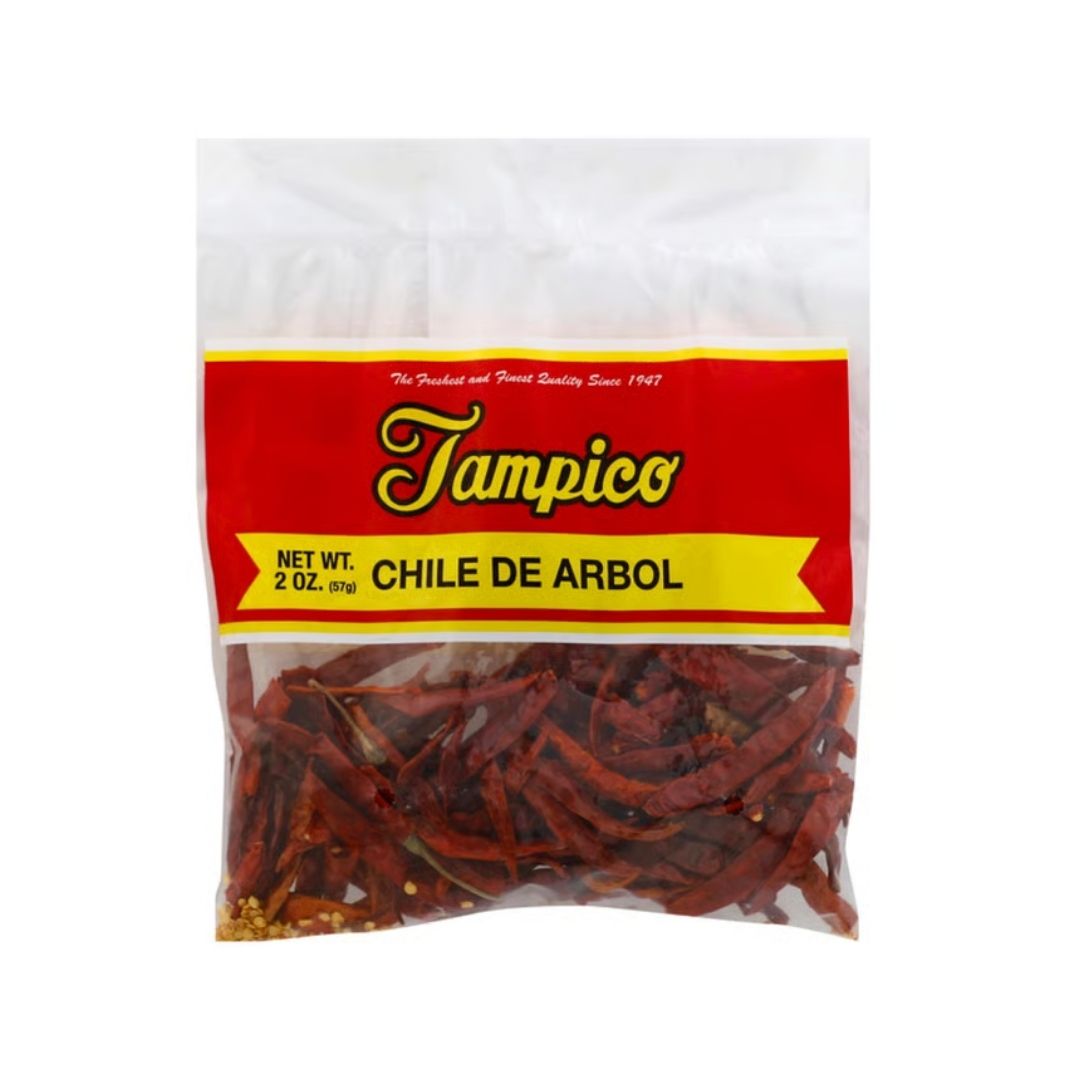 Dried Chile de Arbol pepper by Tampico - 2 oz