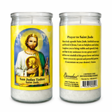 St. Jude Thaddeus - San Judas Tadeo White 4" Candle – Eternalux - MexGrocer.com