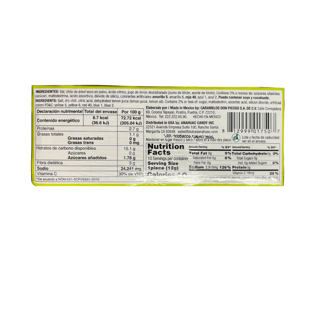 Limón 7 Hot Salero – Salt & Lemon Powder 10 ct (0.4 oz)